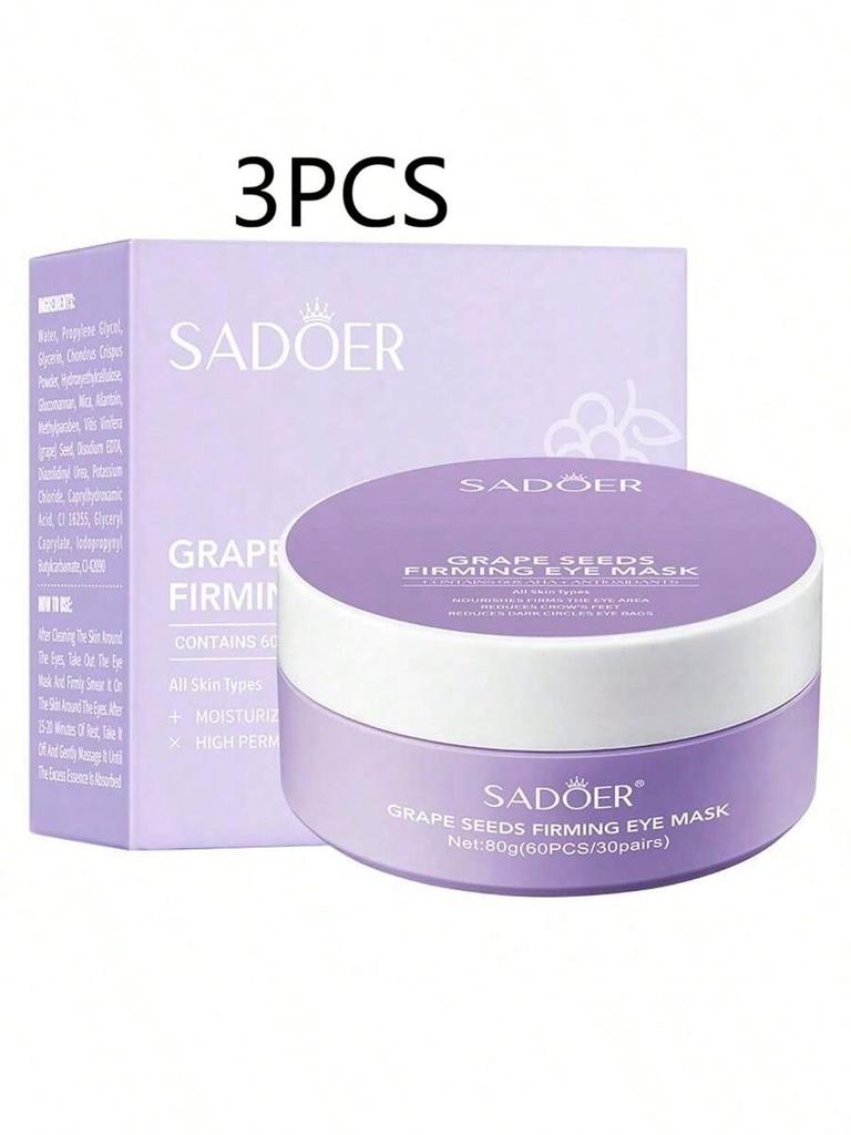 1pc Grape Seed Eye Mask, Eye Care, Moisturizing, Reducing Fine Lines, Improving Dry & Rough Eye Area
