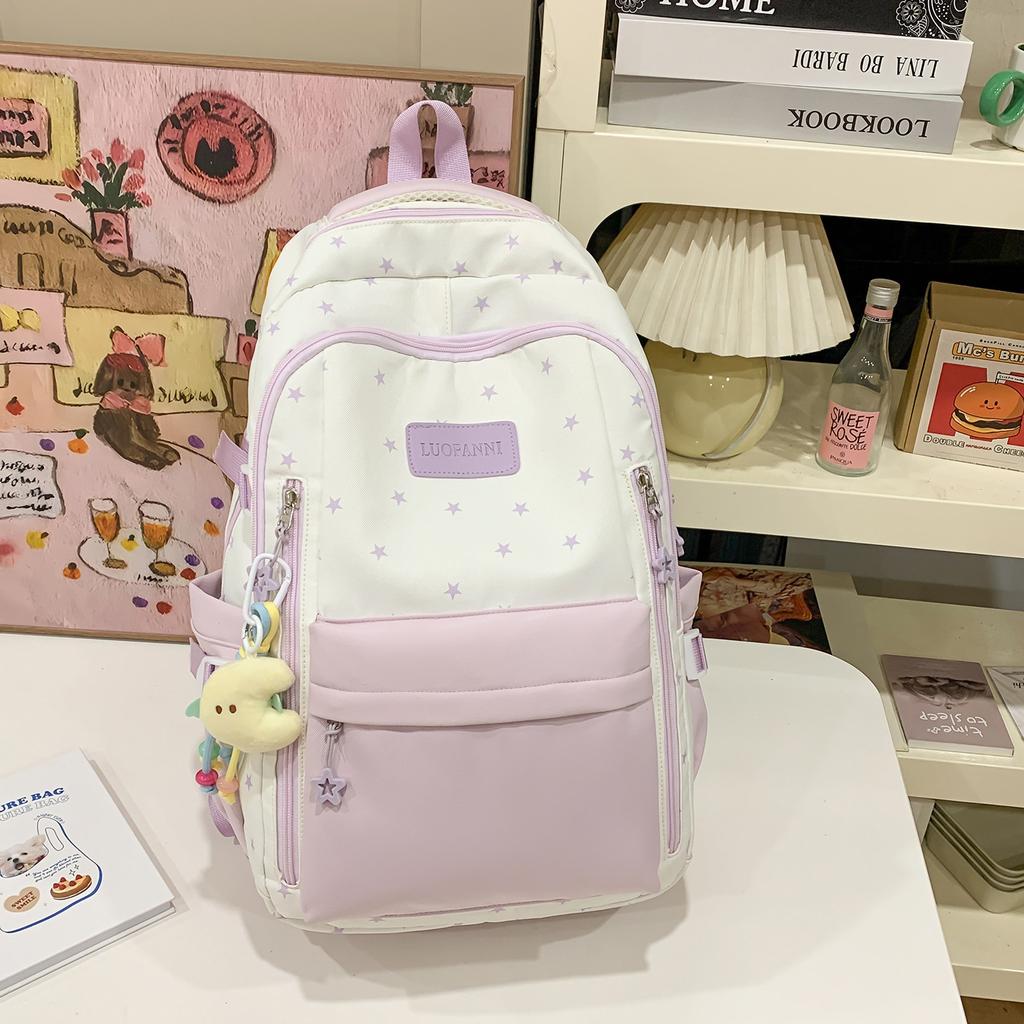 Schultasche1011 neue Schultasche Damen hochwertig Ins College-Stil Milchblau Mittelschülerinnen breiter Schultergurt Rucksack