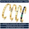 Hot Selling Goods Jewelry Colors Colourful Gemstone Zircon Bracelet Enamel 18K Gold Plated Oval Eyes Bangle for Women