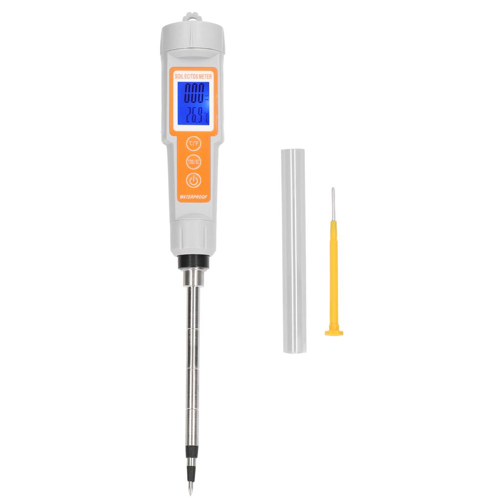 Soil EC Meter Temperature Tester TDS Sensor LED Display Tool for Horticulture Planting