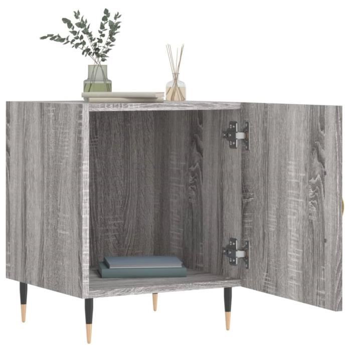 VidaXL Bedside Tables 2 Pcs Sonoma Grey 40x40x50cm Engineered Wood 827529