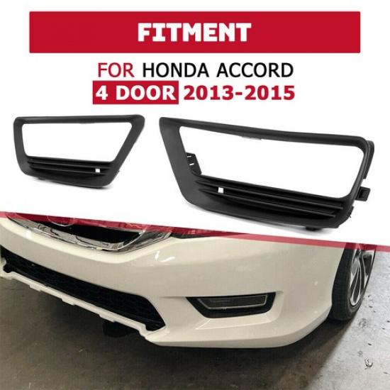 For 2013 2014 2015 Honda Accord LX EX EX-L Fog Light Cover Trim Bezel Pair