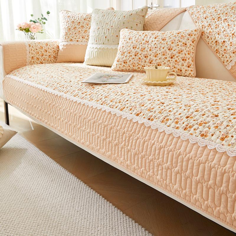 

Modern Light Luxury Cotton Sofa Cushion New Four-Season Universal Thickened Non-Slip Living Room Seat Cushion Leather Sofa Cover 90*90cm