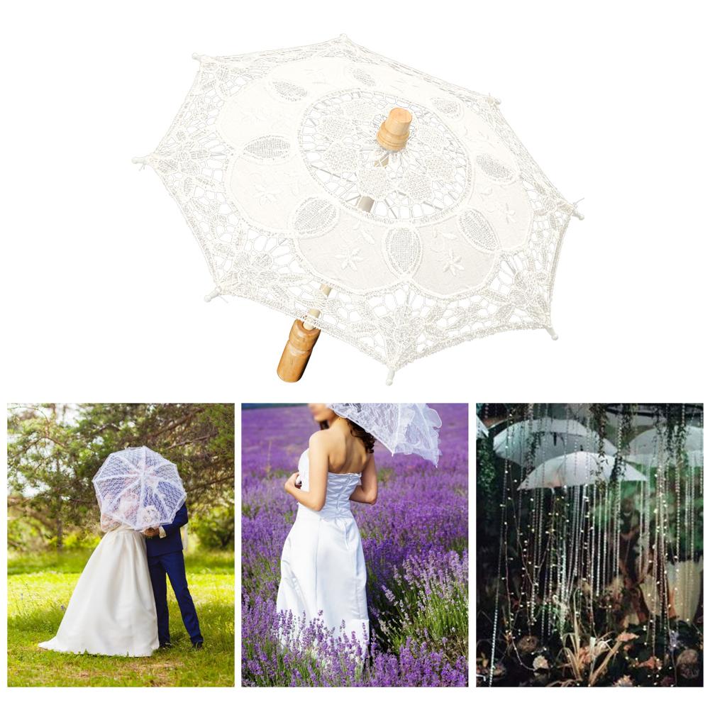 Schöner handgefertigter kleiner Schirm für Bühnenauftritte, Spitzenschirm, Hochzeitsdekoration