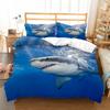Sharks Underwater Bedding Set Small Single Twin Double Queen King Cal King Size Soft Bed Linen Set