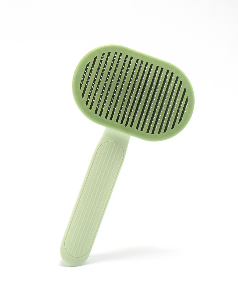 Pet Hair Deshedding Grooming Brush with Self Cleaning Push Button for Dogs and Cats