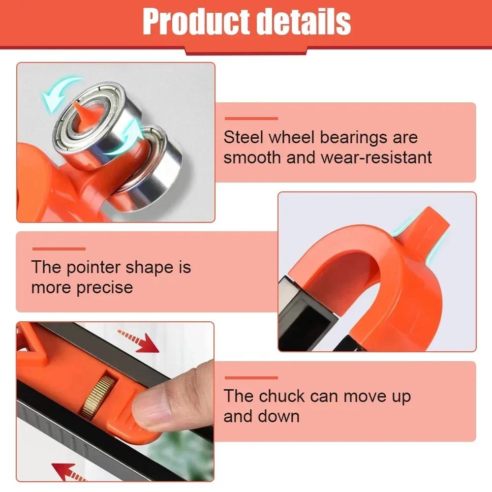 Measuring tool contour scribing ruler contour lock, precision woodworking instrument, adjustable locking contour copier