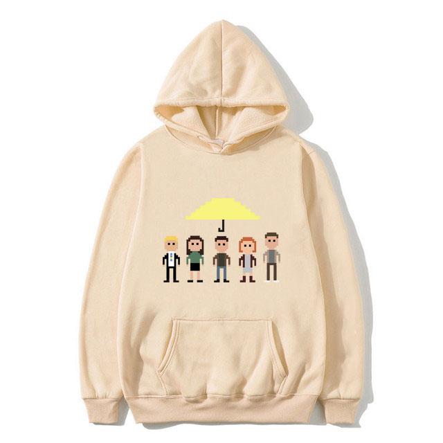 TV Play How I Met Your Mother Grafikdruck Hoodie HIMYM Herren Damen Mode Kapuzensweatshirt Unisex Lustige Anime-Druck Hoodies