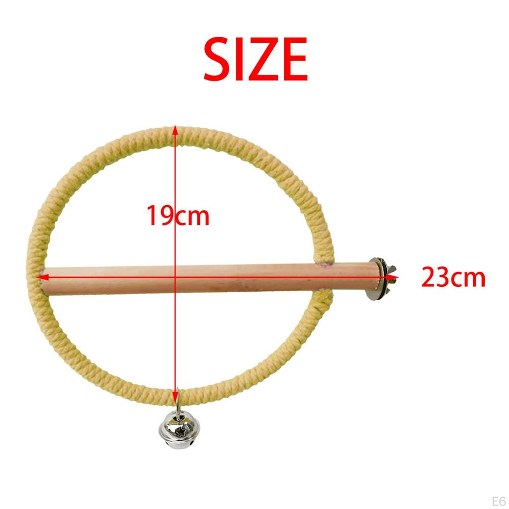 Natural wooden bird Perch Stand Parakeet Budgie Chicken Standing Training Hanging Toy
