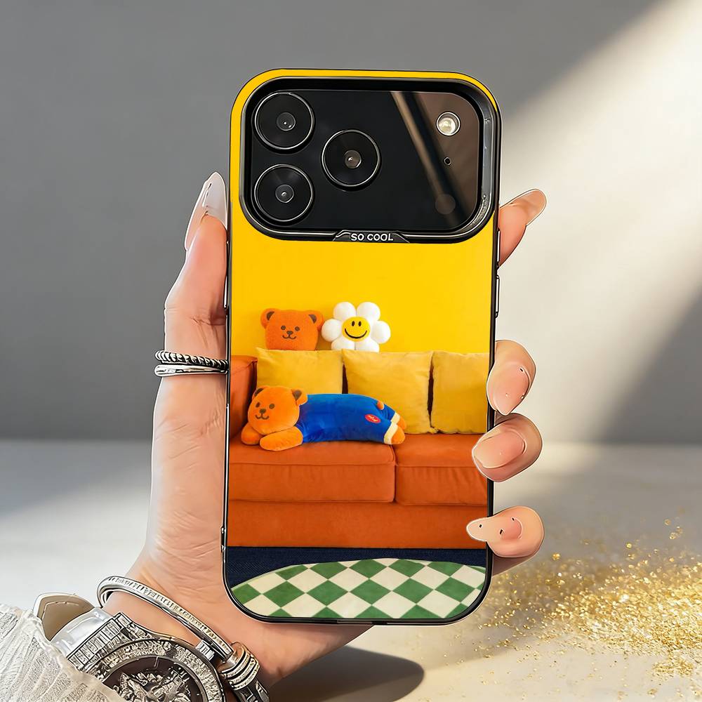 

CUTE W-Wiggle C-Cookie Phone Case For iPhone17 16 15 14 13 12 Pro Max Grey Black Matte Laser Metallic Aurora Funda iPhone15