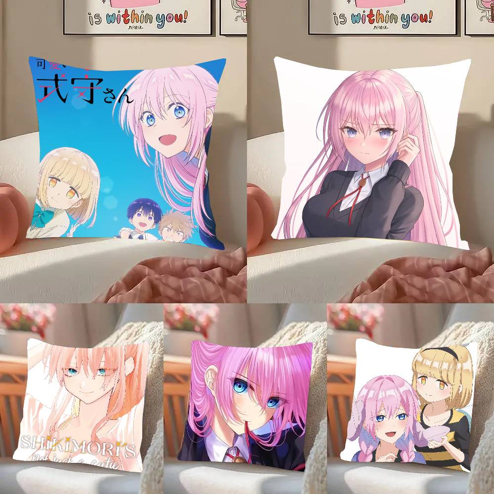 Shikimori's Not Just A Cutie Anime Pillow Case Fashion Square Pillowcase Bedroom Sofa Room Ins Decoration Leisure