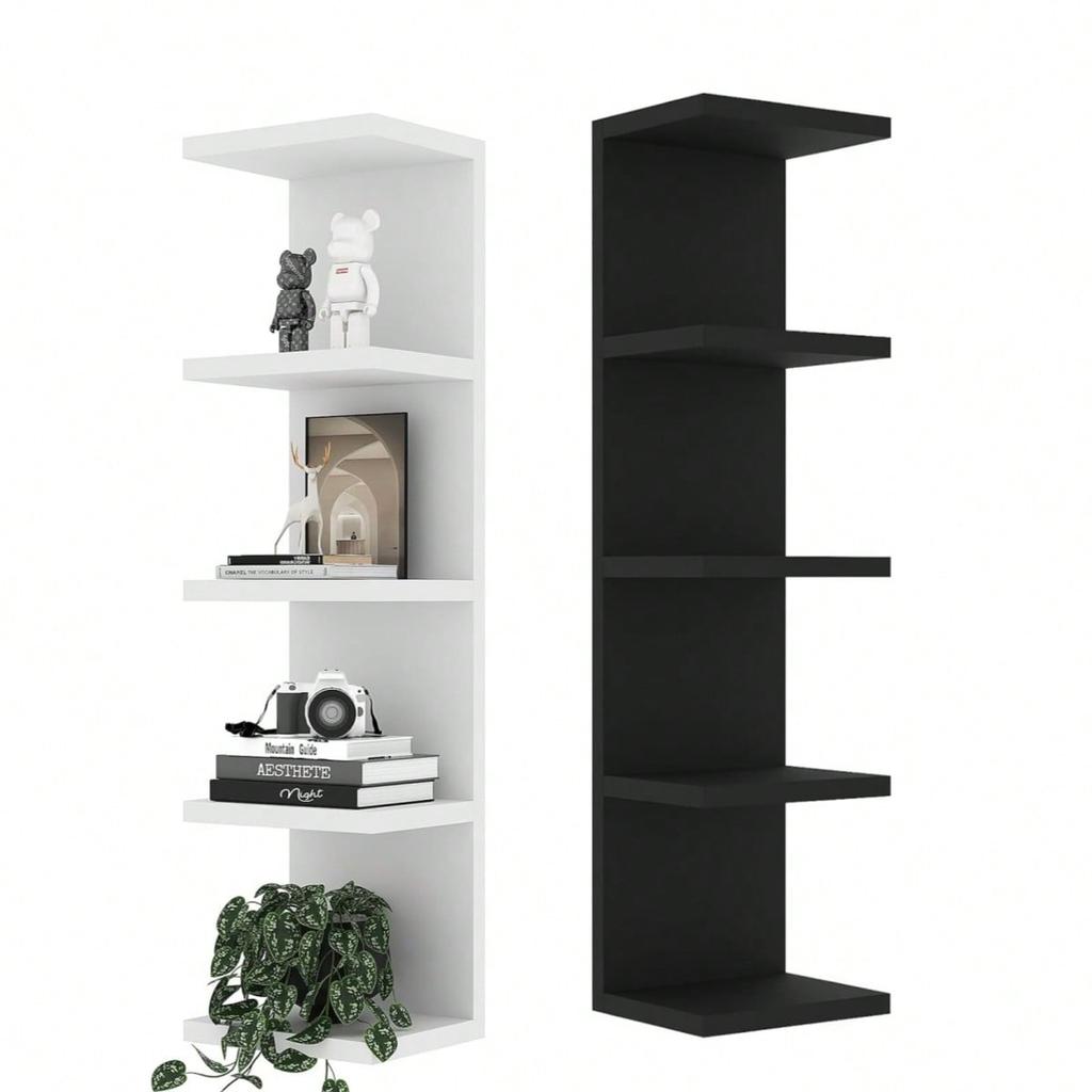 3/5-Tier Floating Wall Shelf Unit For Wall Decor & Makeup Vanity - White Narrow Cute Display Storage Shelf For Small Spaces