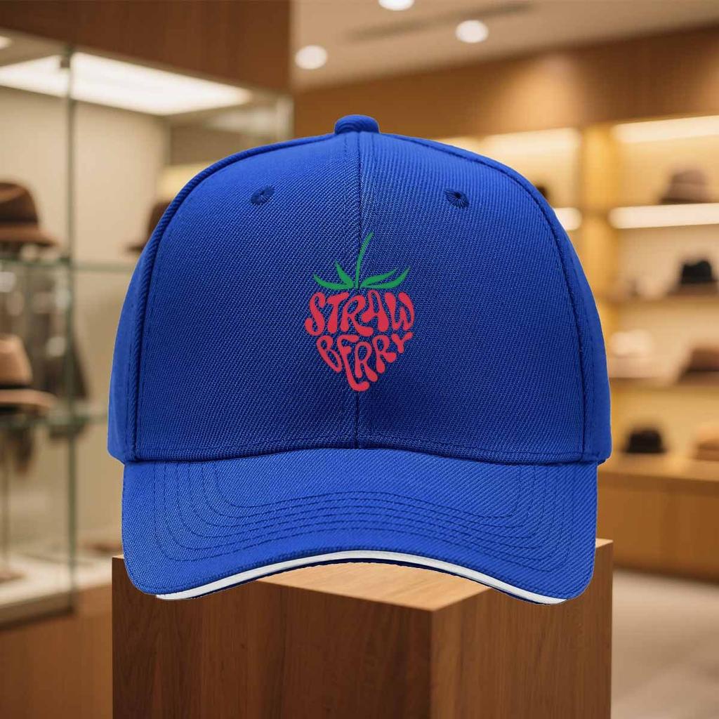 Strawberry Graphic Baseball Cap Unisex Polyester Adjustable Casual Streetwear Summer Sports Hat
