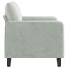 Vidaxl Sofa 2-Osobowa, Jasnoszara, 120 Cm, Tapicerowana Aksamitem