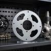 25H Steel Rear Gear for Chain Drive Replacement, 80 Tooth Silver Wheel with 4 Bolt Mounting Pattern and 54 Mm Center Bore for Small Vehicle Service