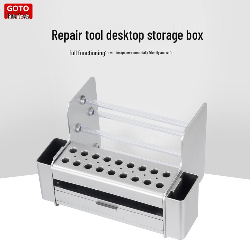 Multifunktionell Reparationsverktygsorganisatör och Skruvmejsel Bordsförvaringslåda