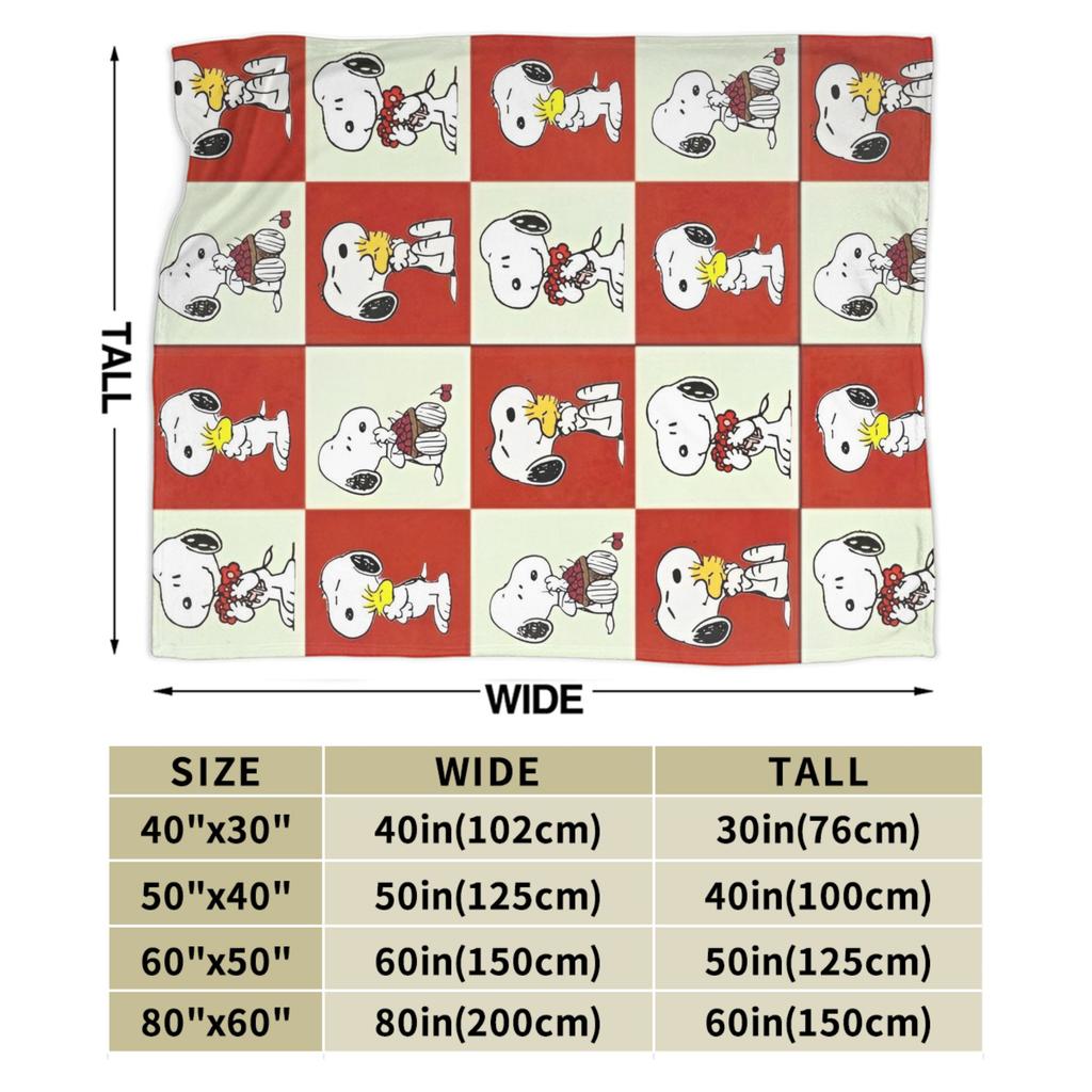 Snoopys Woodstock Blanket Cartoon Fleece Throw Blanket Summer Air Conditioning Personalised Soft Warm Bedsprea,