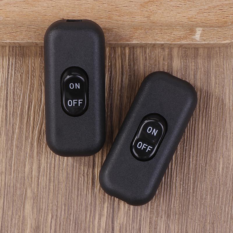 

2 шт. 302-2 Вбудований кнопковий вимикач на шнурі Вбудований вимикач для приладу 6A 250V Кабельний рокерний вимикач для настільної лампи, ліжка чорний