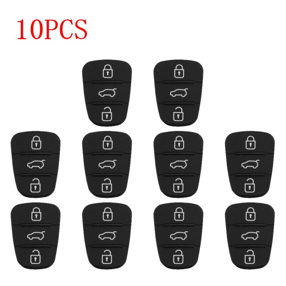 10-50PCS Replacement 3 Button Remote Key Fob Case Rubber Pad For Hyundai I10 I20 I30 IX35 for Kia K2 K5 Rio Sportage Flip Key