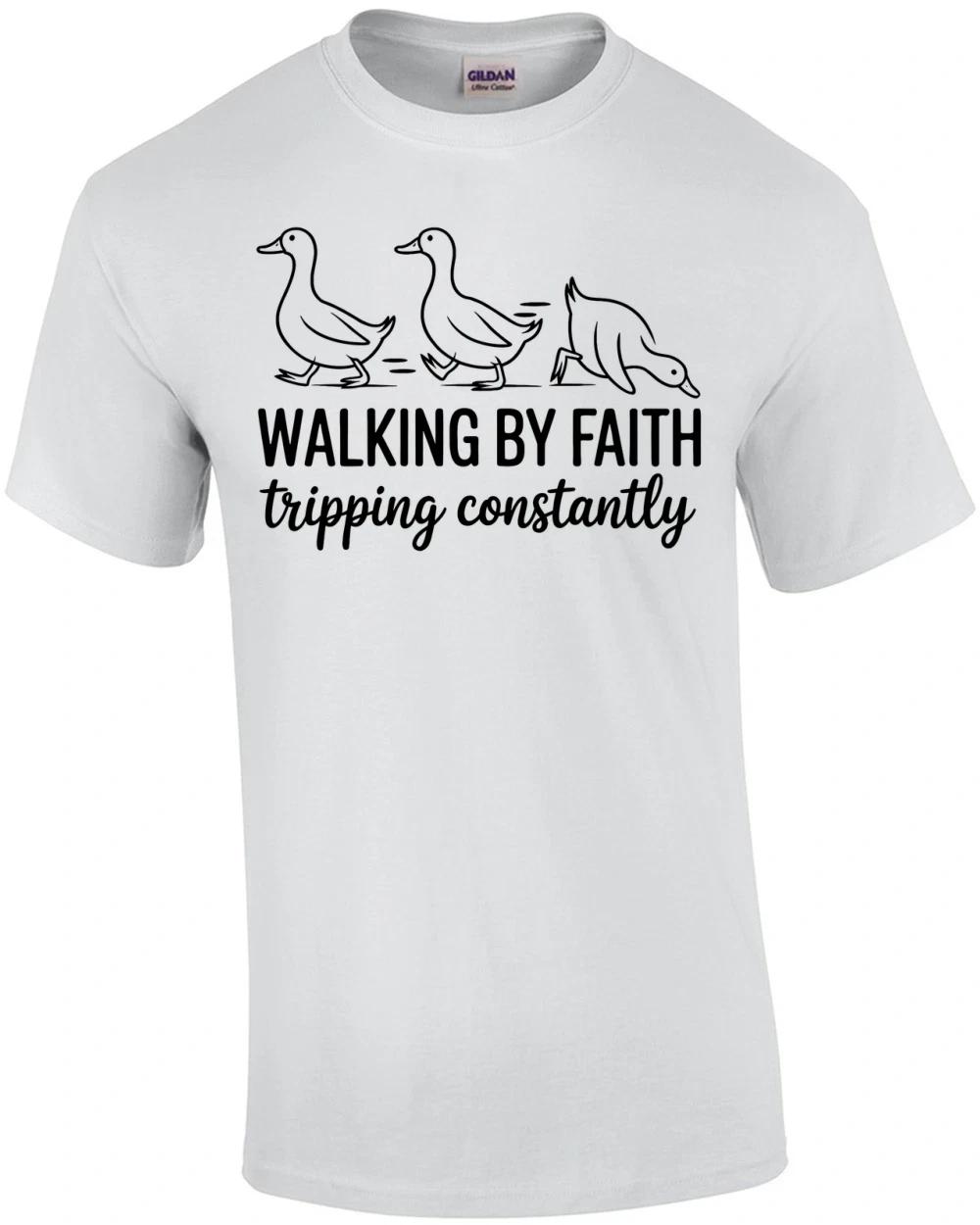 Walking By Faith Tripping Constantly T-Shirt M