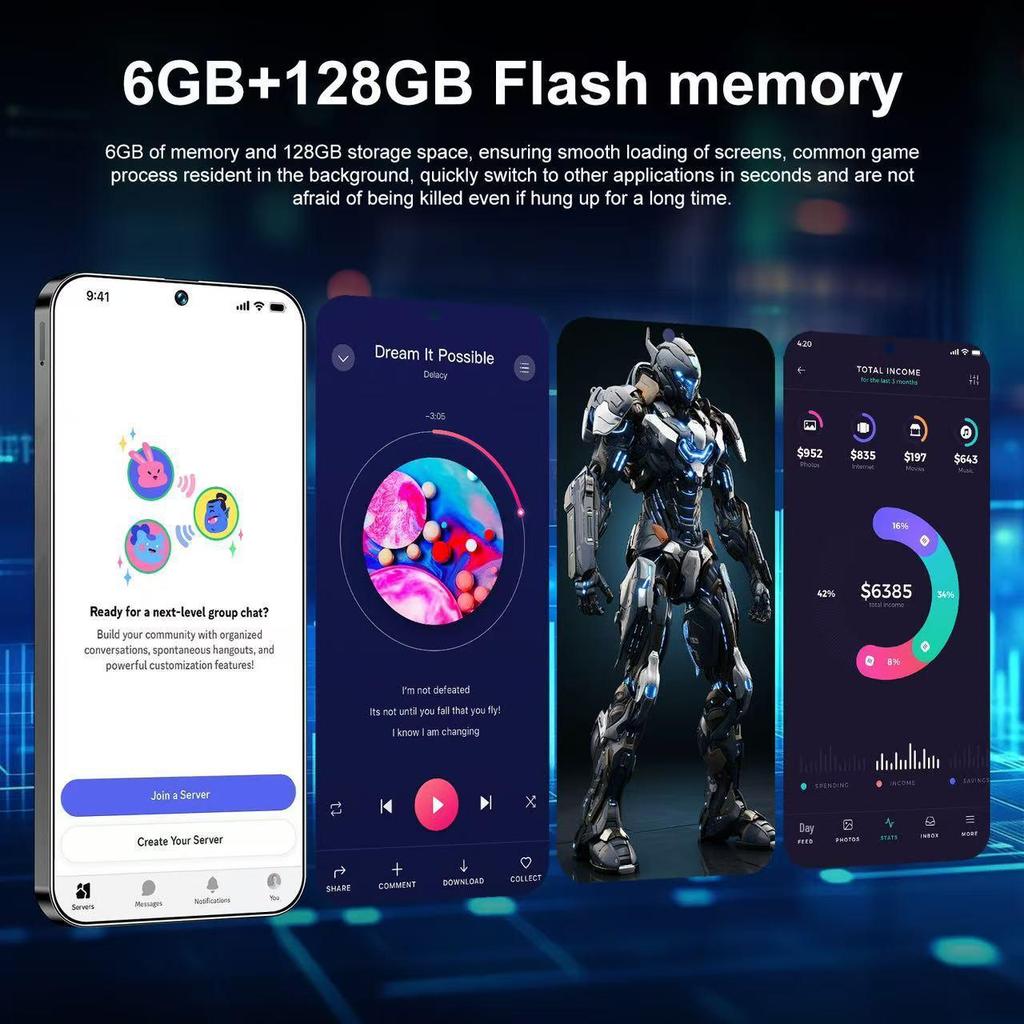 S26 Ultra Android Smart Phone de Tela Grande 16+1T