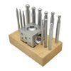 14 Pieces Metal Forming Tool Kit Dapping Doming Punch Block Great for Shaping