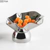 Creative Pleated Fruits Bowl Silver Storage Tray Snacks and Nuts Bowl Hotel Restaurant Fruit Plates Home Kitchen Dessert Cutlery