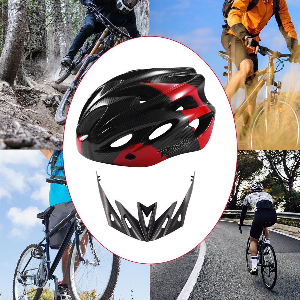 Bike Helmet Breathable Adjustable Bicycle for Biking Riding Bicycling Orange