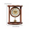 Wooden Pendulum Clock Solid Wood Retro Arabic Numerals