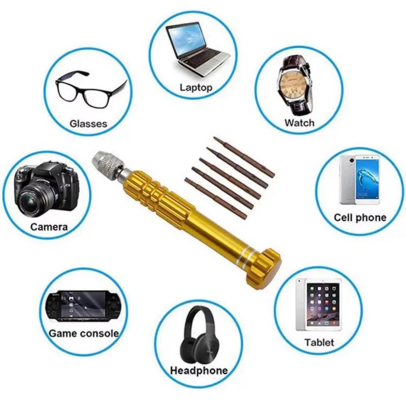 1 Set 5 In 1 Multifunctional Small Screwdriver Kit Repair Tool For Eyeglass Sunglasses Electronics Cellphone Jewelry And More