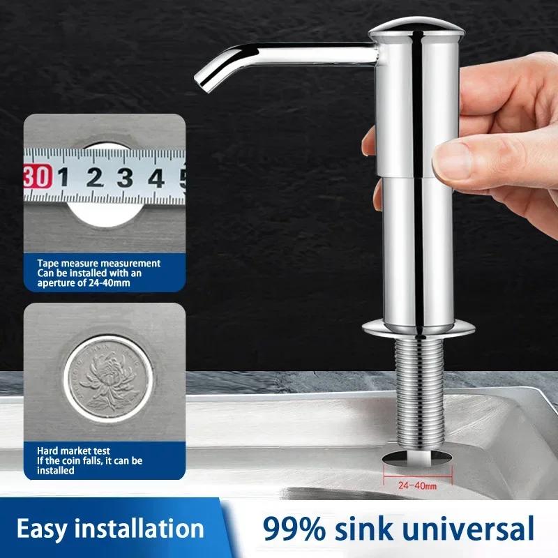 Liquid Soap Dish Soap Dispenser Kitchen Countertop Soap Dispenser Sink Dispenser Hand Cleaner Holding Tools Kitchen Pressure