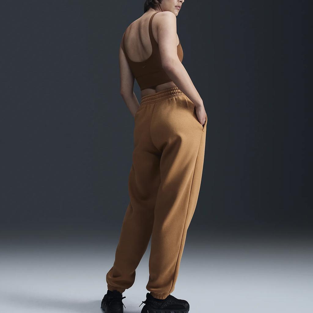 Nike Sportswear Phoenix Logo Print Elastic Drawstring Cuffed Knit Joggers Women Joggers Linen FZ5996-224