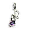 Musical Note, Cat Pendant, Sterling Silver (925), Good Vibration
