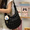 Korean version ins girl pleated cloud bag 2025 new lightweight and versatile bubble high-value commuter messenger bag