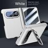 Leather Spring Hinged Lens Camera Holder Stand Case For Huawei Pura X Max With Screen Tempered Glass Protector Cover