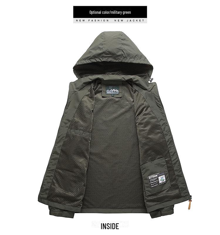 Men's Casual Hooded Jacket - Loose Fit, Perfect for Spring & Autumn.