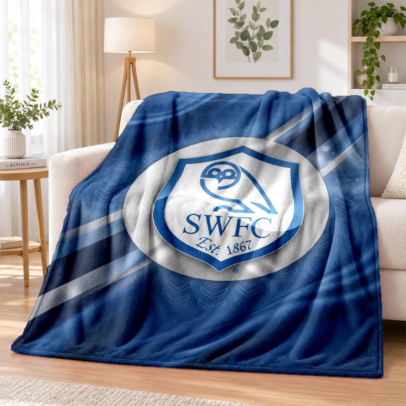 Sheffield Wednesday Printed Flannel Blanket Warm Comfort Bed Throw For Indoor Home Decoration