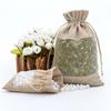12pcs Single-sided Window Linen Bag Linen Drawstring Bag Cosmetic Jewelry Packaging Bag Lavender Mosquito Repellent Sachet Cloth Bag Drawstring Bag