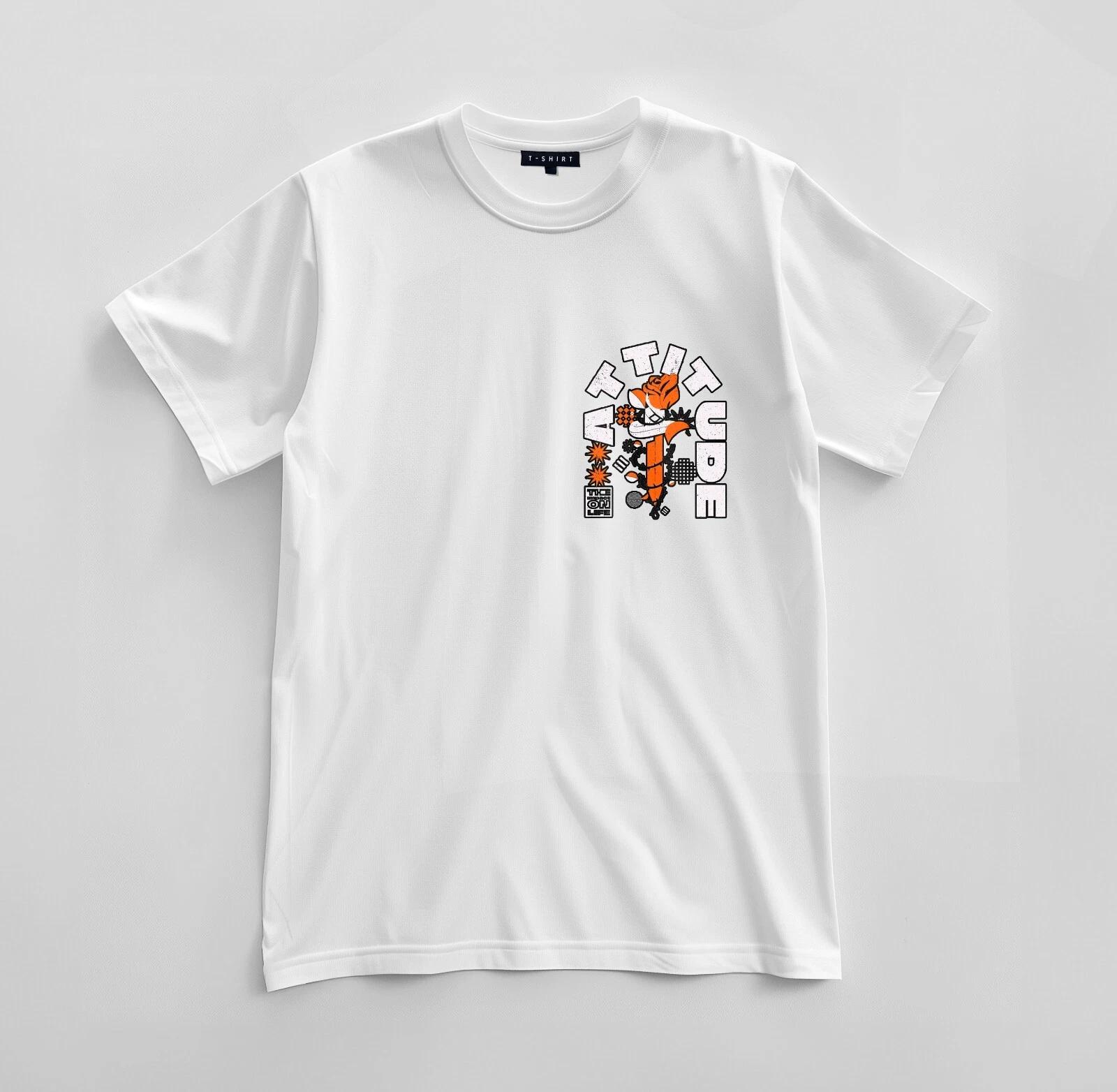 Custom Attitude Graphic T-shirt Design Unisex Jersey Short Sleeve Tee S