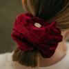 SIAC3097 Cloud Velvet Scrunchie_Red