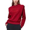 FILA Embroidered Logo Pattern Loose Pullover Sweatshirt Women tops Hot-Red F11W318204FRD