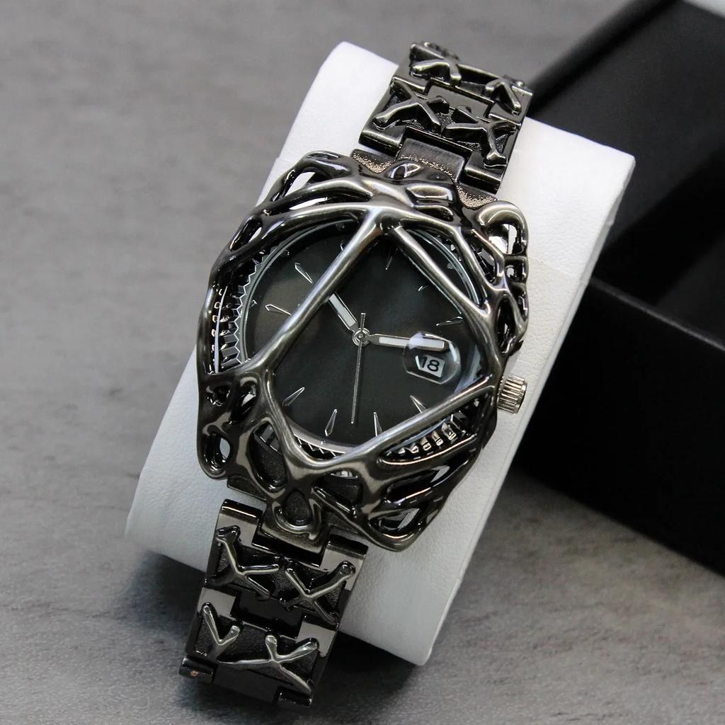 Blue Green Devil Eye Claw AAA Quartz Watch Men Y2K Antique Alabaster Industries Personalize Special High Quality Unique Clock
