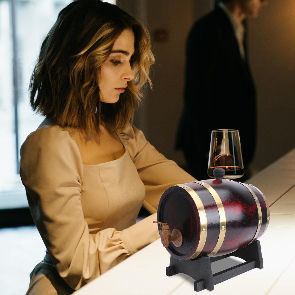 1Pcs Real-Like Wooden Wine Barrel 5L Beer Wine Storage Dispenser Exquisite Home Bar Pub Decor Gift Beer Barrel Wood Bucket