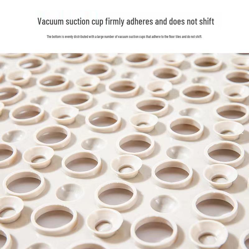 Square Anti-Slip Bathroom Mat with Suction Cups for Shower and Massage