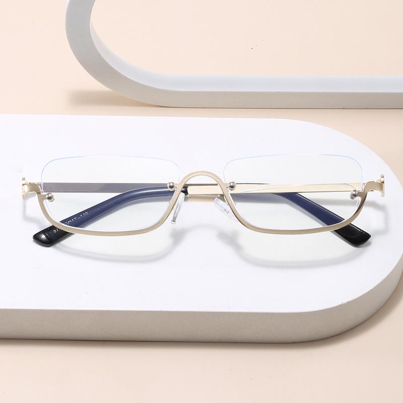 

Fashion Stylish Sunglasses Women Square Shape Semi-Rimless Men Sun Glasses Holiday Travelling Female Sunglass