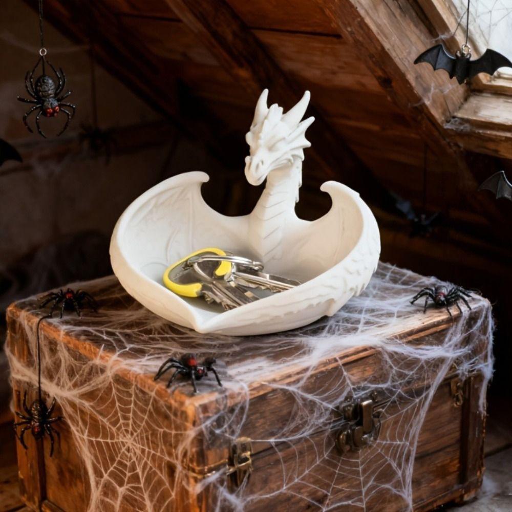 Dragon Shape Jewelry Storage Tray INS Ring Display Plates Mini Key Tray Desktop Ornaments