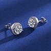 Cubic Zirconia Stud Earrings 1 Carat Diamond Look Earrings Elegant 360° Shiny Jewelry for Daily Wear Party Gift