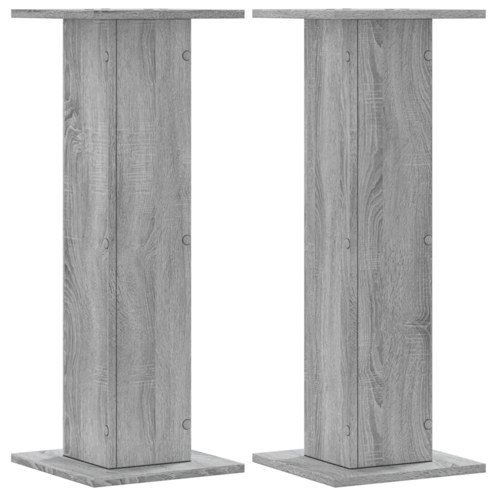 Plant Stand 2 Pcs Grey Sonoma 30 X 30 X 80 Cm Engineered Wood