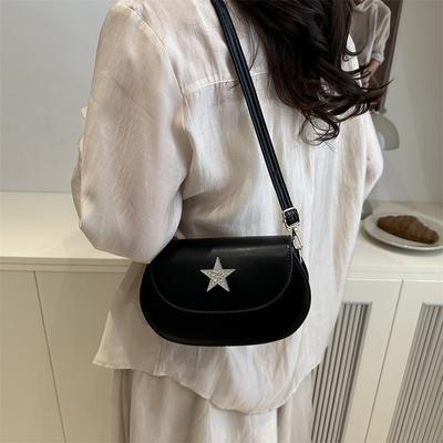 Summer New Trend High Value Fashion Shoulder Messenger Bag Five-pointed Star Solid Color Casual Bag