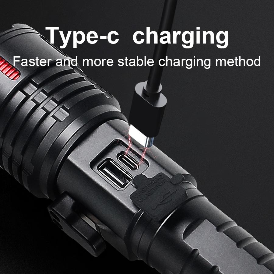 2024 Latest Super High Power Flashlight With COB Light Multifunctional Torch Magnetic Lamp Outdoor Work Light Fishing Camping Lantern